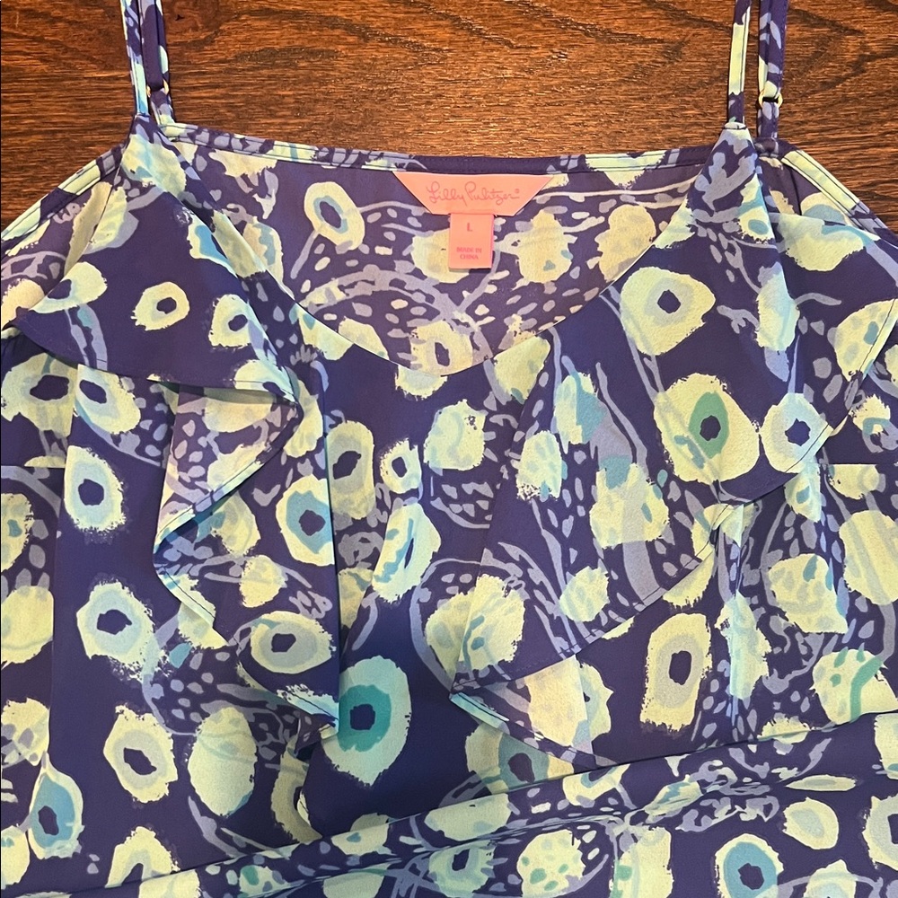 Lilly Pulitzer ruffled tank large - Picture 2 of 3